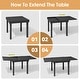 preview thumbnail 6 of 32, 7/9/11PC Outdoor Aluminum Expandable Patio Dining Sets Table with Wicker Chair
