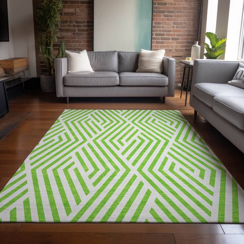 Nana Abstract Shapes Weather Resistant Classic Meets Modern Outdoor Rug