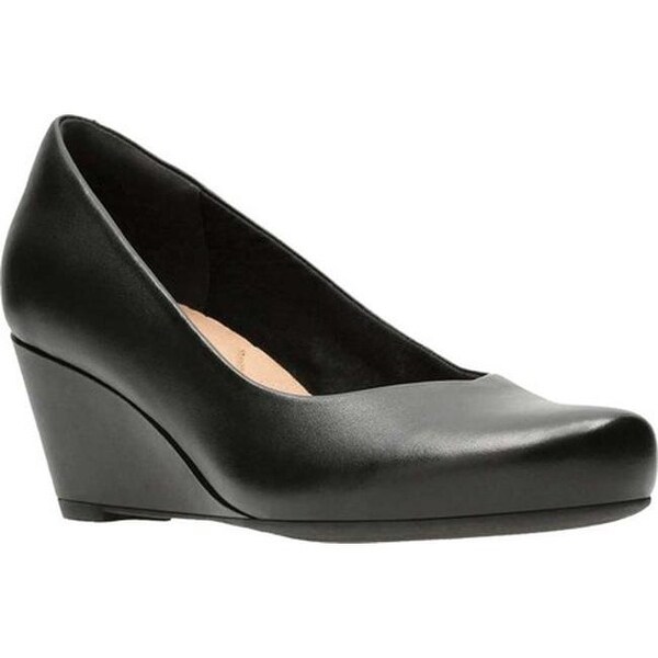 clarks flores tulip leather wedges