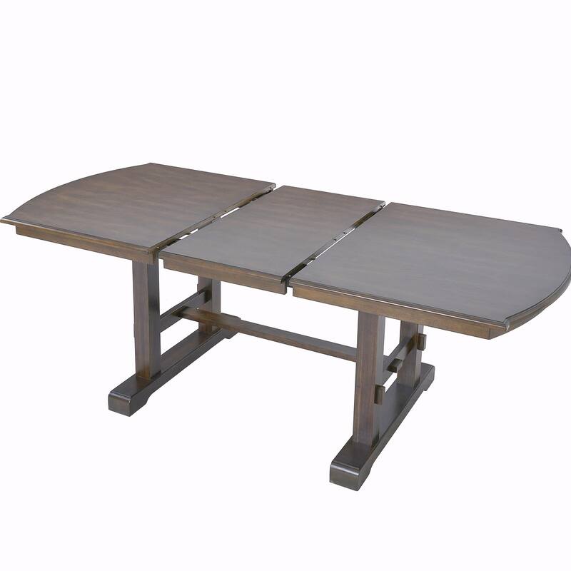 60" to 78" Expandable Wood Table with Removable Leaf