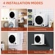 preview thumbnail 6 of 7, HOMCOM Compact Laundry Dryer, 1350W 3.22Cu.Ft Portable Clothes Dryer with 5 Drying Modes,Stainless Steel Tub for Apartment, Home