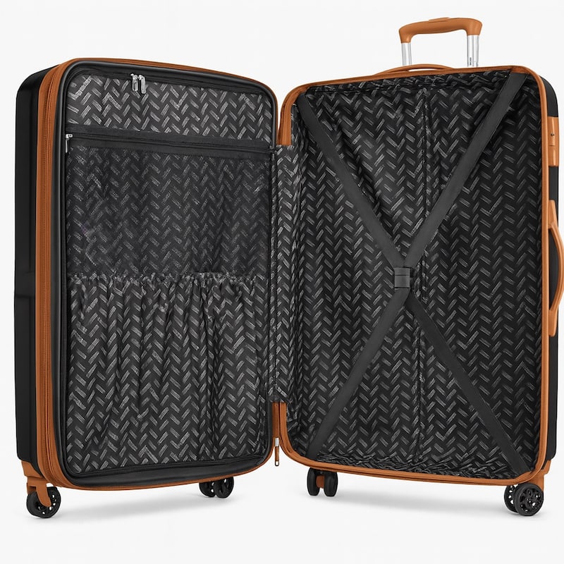 Garland 24" Expandable Hardside Spinner Chequed Luggage