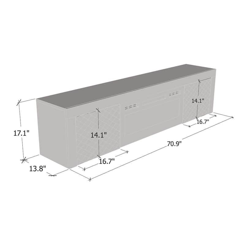 Dia BL-EF Electric Fireplace 71" TV Stand