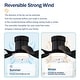 preview thumbnail 9 of 8, Low Noise Matte Black abs Blade Remote Ceiling Fan with Led Light for Kitchen Bedroom Dining Room Toilet Patio