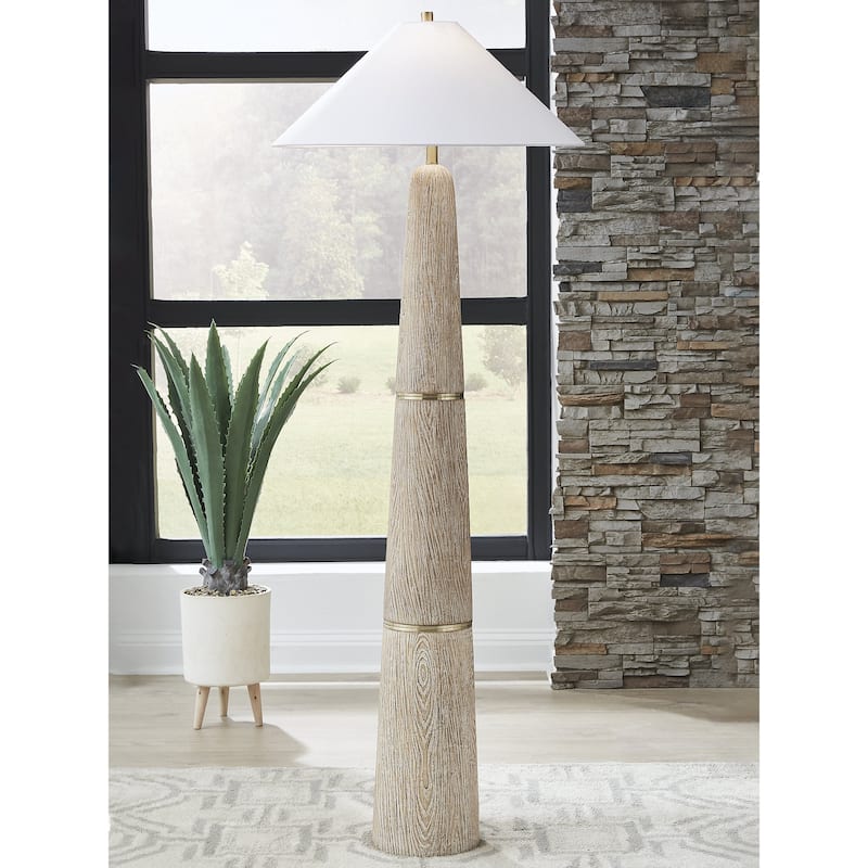 Signature Design by Ashley Gasparleigh Brown/Gold Floor Lamp - 26.13" W x 26.13" D x 67.75" H