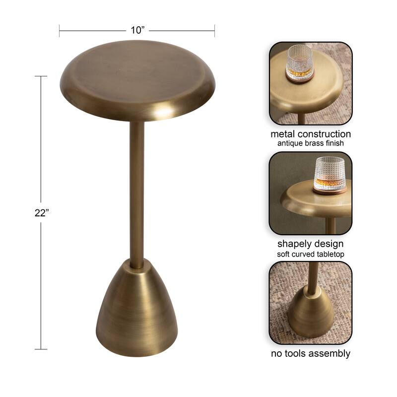 Kate and Laurel Morizet Round Metal Table