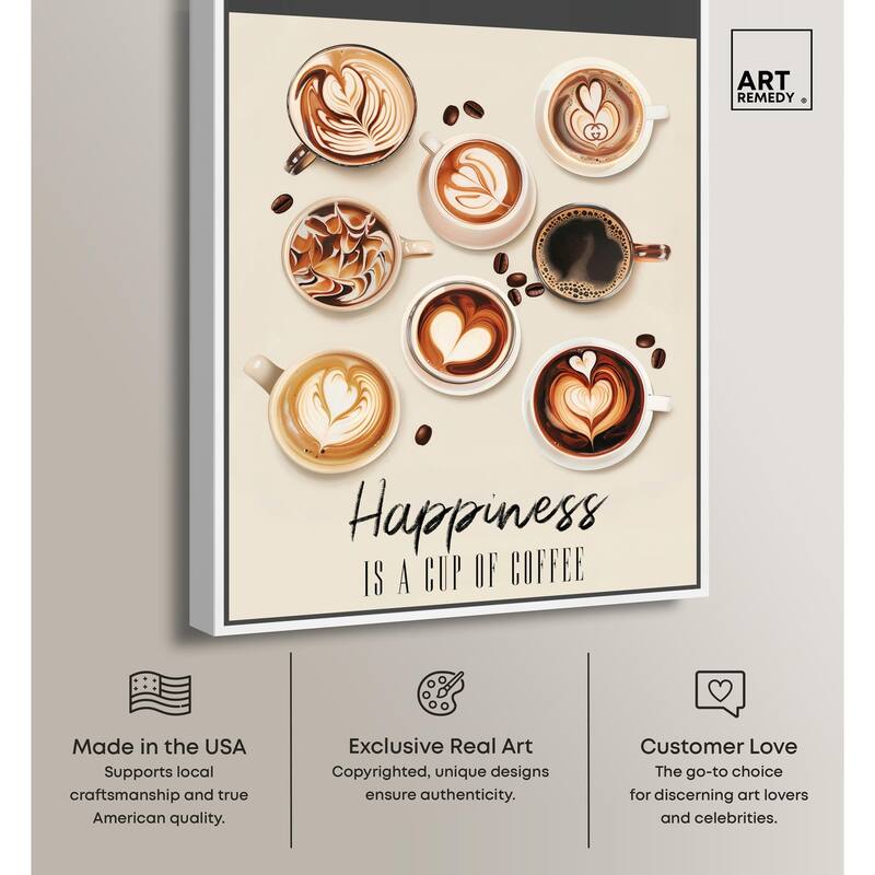 68945 Coffee Cup Collection Canvas by Art Remedy