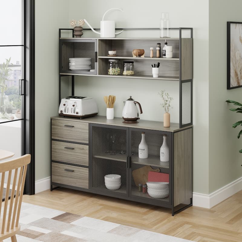 Kitchen Pantry Storage Cabinet Microwave Storage Cabinet Buffet