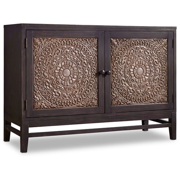 Hooker Furniture 638-85216 54-1/4" Wide Hardwood Cabinet from the Melange - Matisette Collection - Two Tone Chocolate Gray