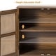 preview thumbnail 25 of 55, Filippo Traditional Rattan 3-Door Sideboard Cabinet by HULALA HOME