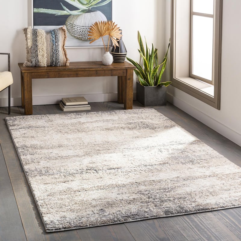 Livabliss Transitional Andorra Abstract Area Rug - 2' x 2'11" - Khaki