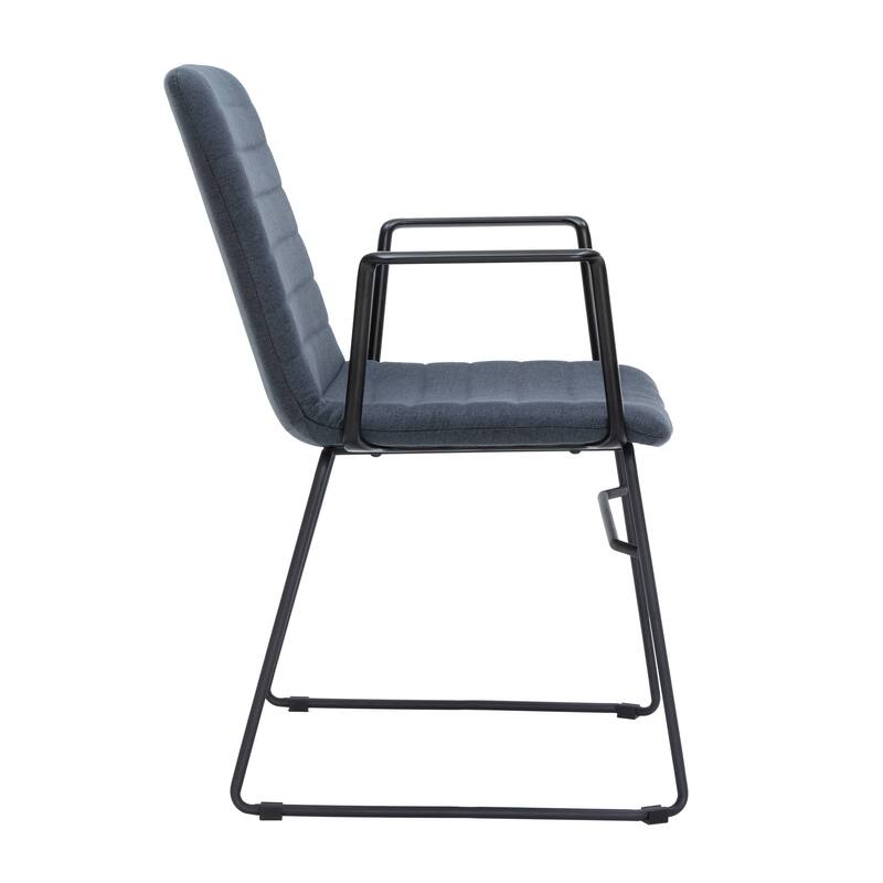 Zylar Ergonomic Guest Chair with Leather, Stainless Steel Base, High-Density Foam, Modern Design for Office or Waiting Room
