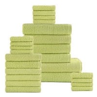 Baltic Linen 24-Piece Everyday Ringspun Cotton Towel Set 24 Piece Green