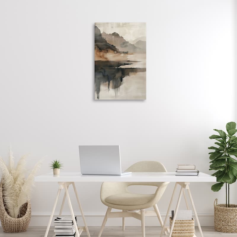 Stupell Layered Opaque Mountain Reflection Canvas Wall Art Design By LSR Creative Studio