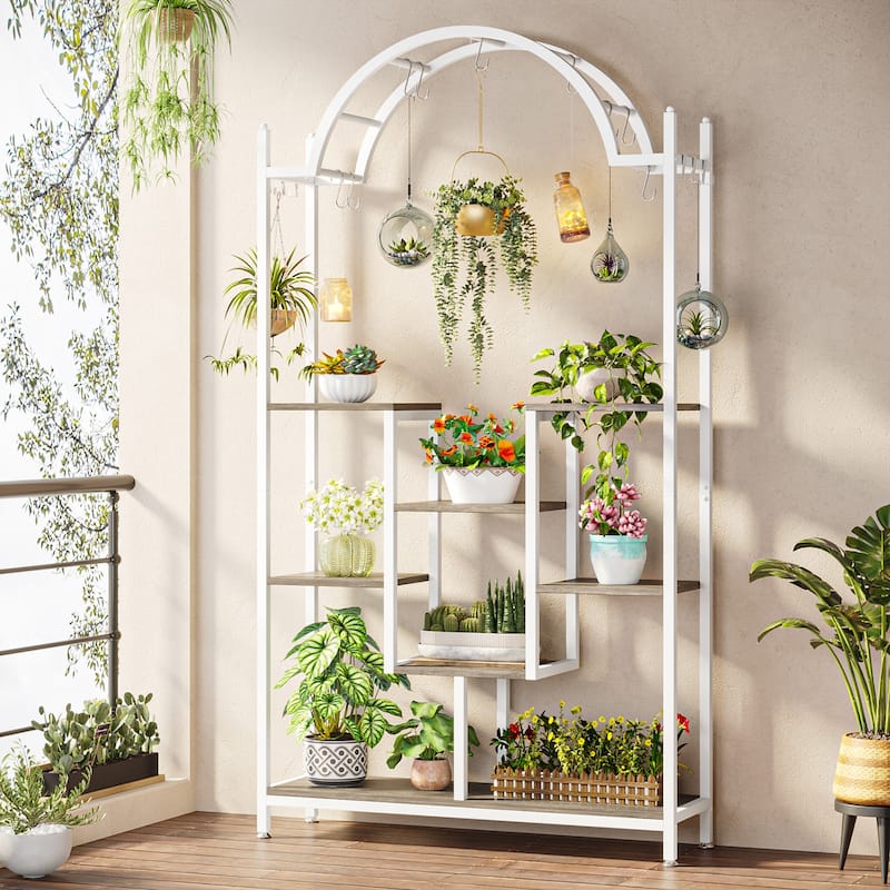 5-tier Arched Plant Stand Indoor Plant Shelf for Garden