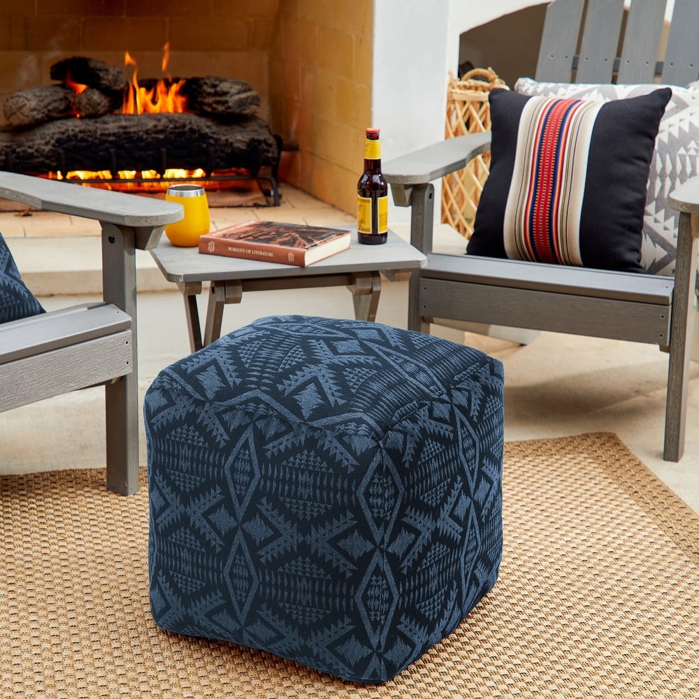 Sorra Home Sunbrella Pendleton Outdoor Bean Pouf