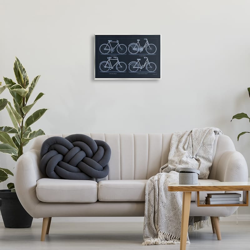 Stupell Traditional Bicycle Styles Diagram Wall Plaque Art Design By Phillipa Katz