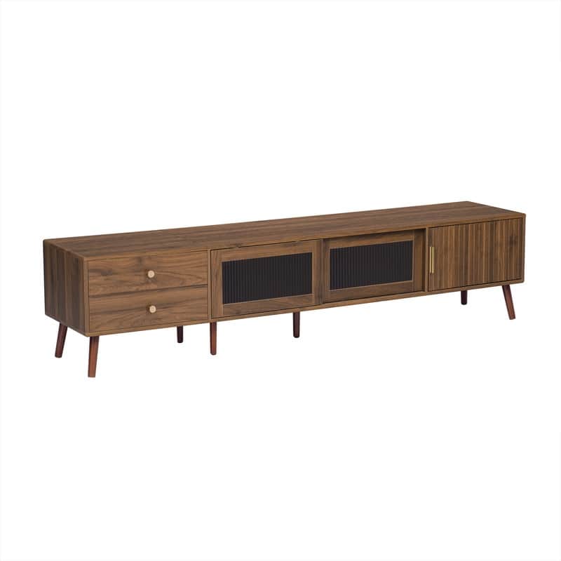 76-Inch TV Stand For Tvs Up To 85", Entertainment Center TV Media Console Table With Storage Cabinet And 2 Drawers