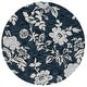 preview thumbnail 10 of 9, SAFAVIEH Hand-Tufted Jardin Himadri Country Wool Rug 6' Round - Navy/Ivory - Round