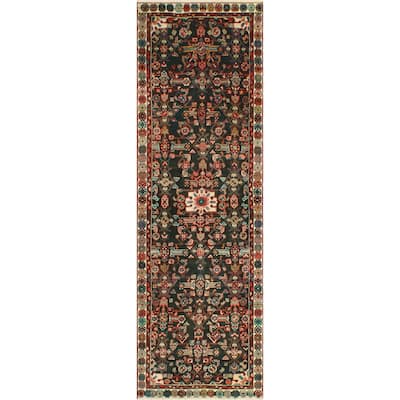 Fine Vintage Distressed Anahita Charcoal/Ivory Runner - 3'0" x 10'4"