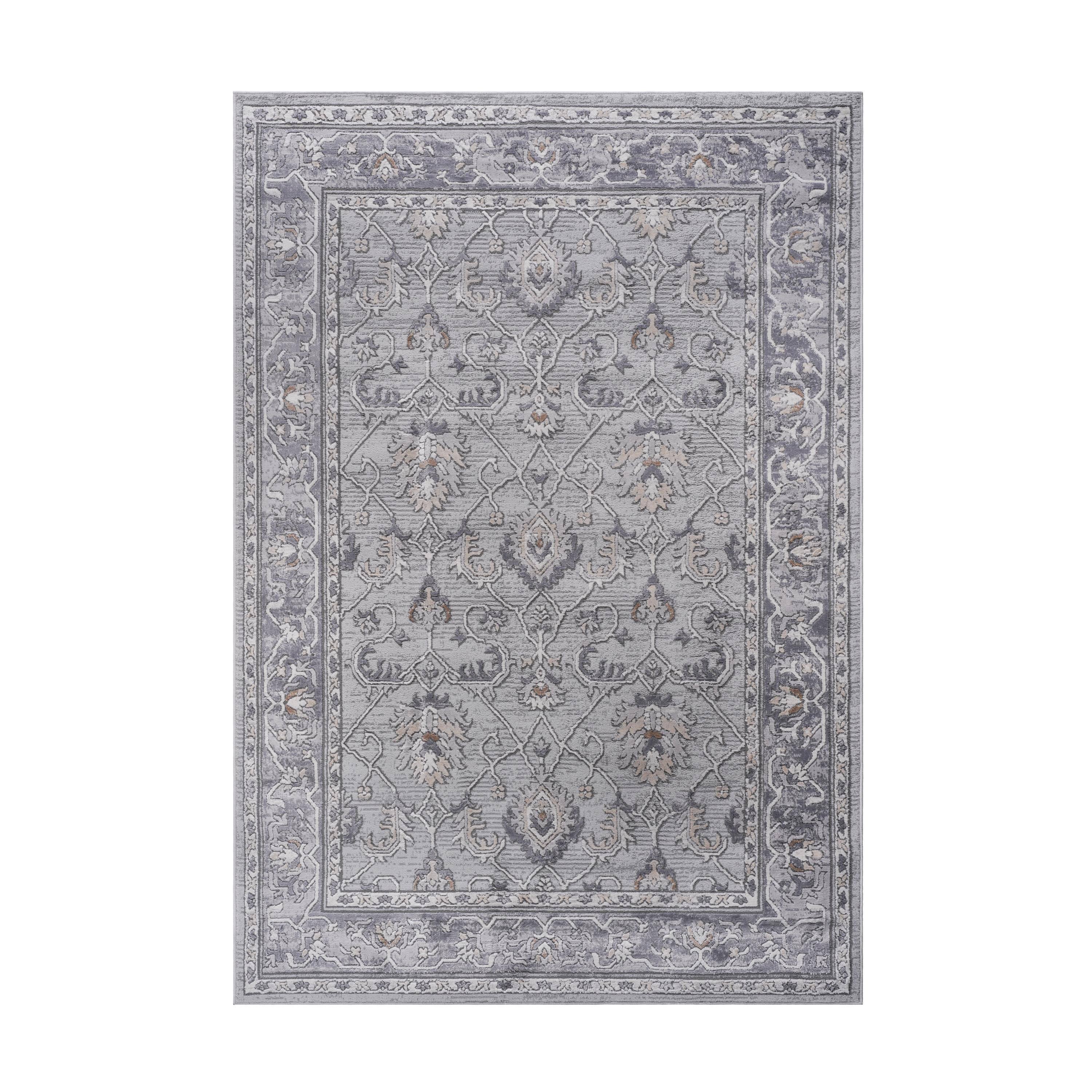 2X8 Ivory / Grey / Oriental Runner Rug