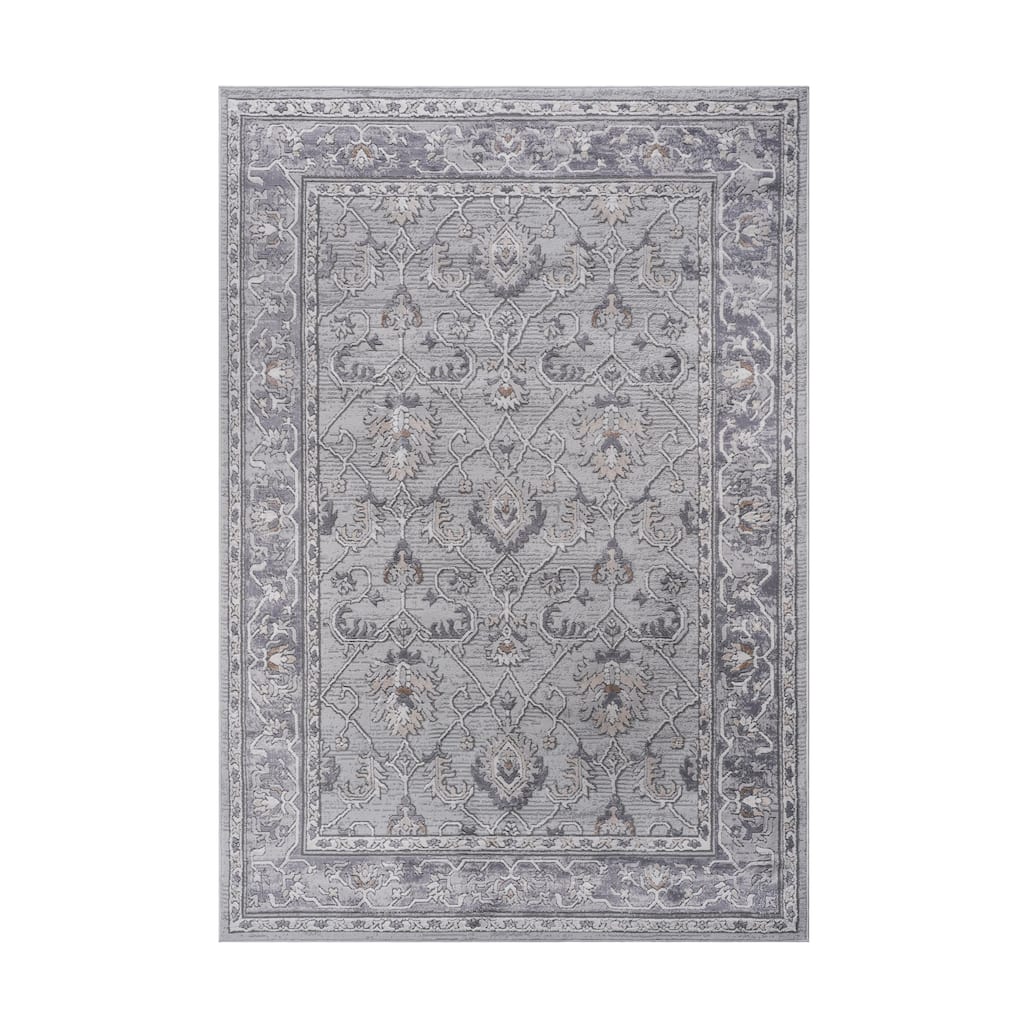 MARFI Collection Ivory / Grey / Oriental Non-Shedding Area Rug