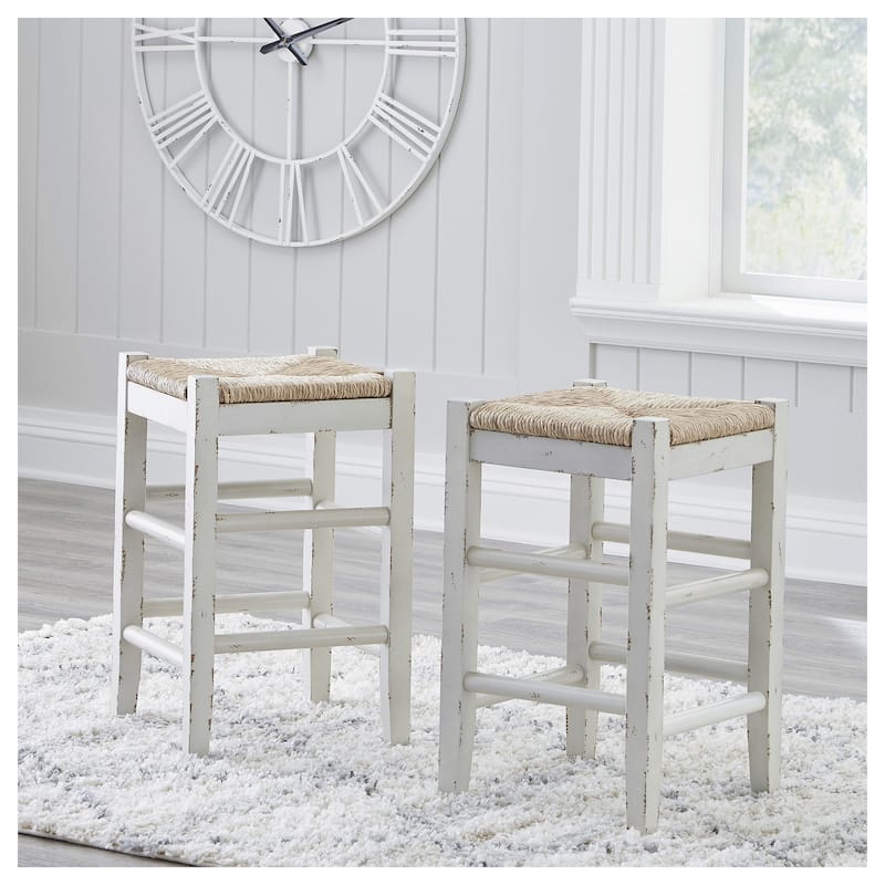 Mirimyn Stool, Set of 2 - White - Counter Height