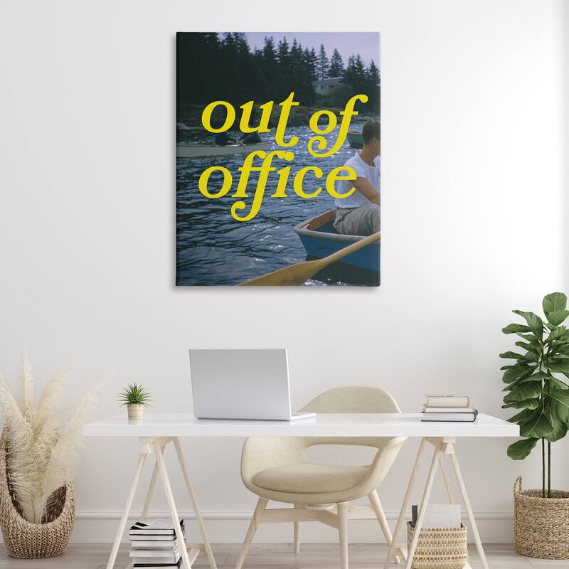 Stupell Out of Office Lake View Canvas Wall Art Design By Victoria Barnes