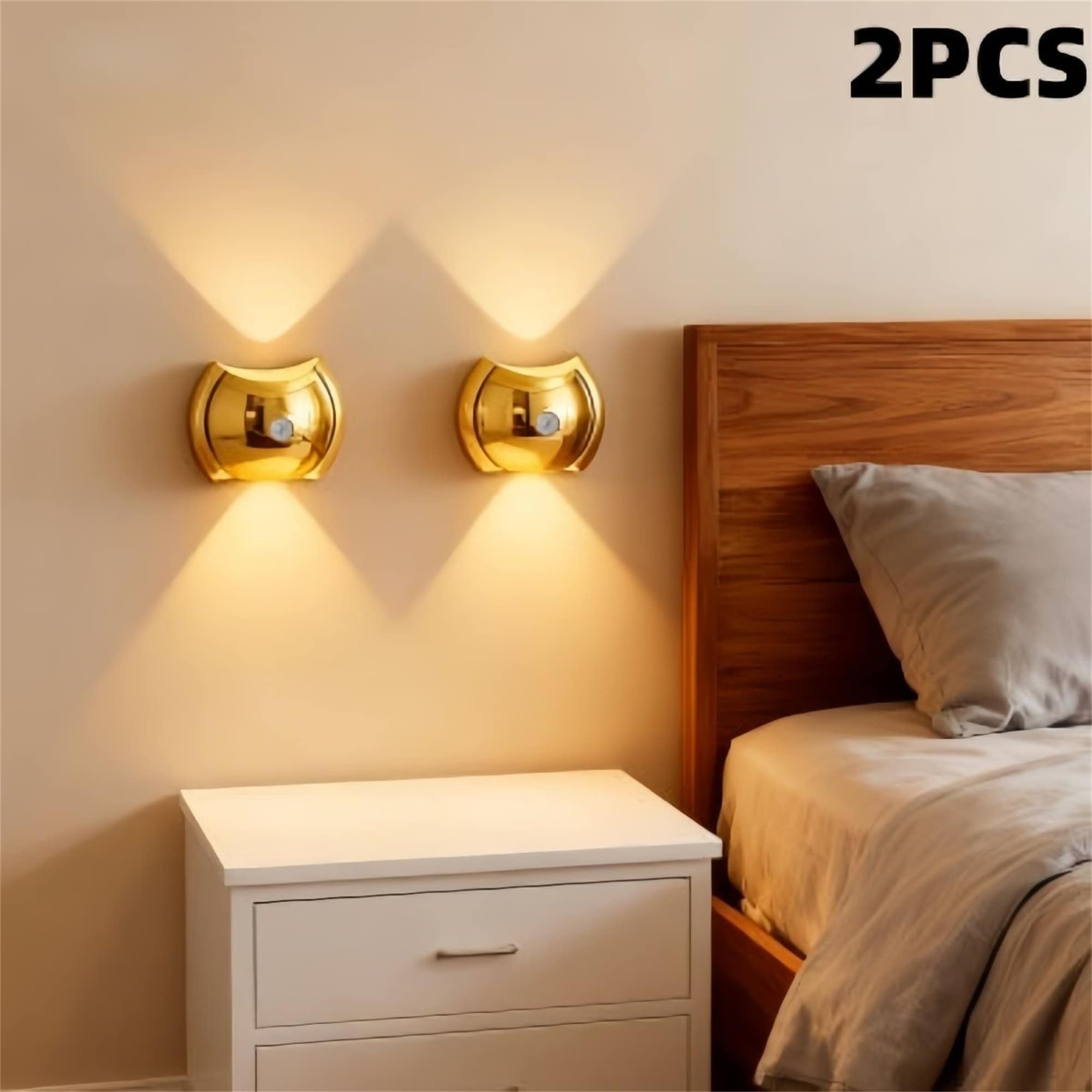 2PCS Modern Indoor Wall Light with Motion Sensor 3 Color