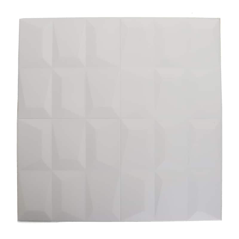 Graphic Foam Panel - White Graphic Geometric - 4 Panels