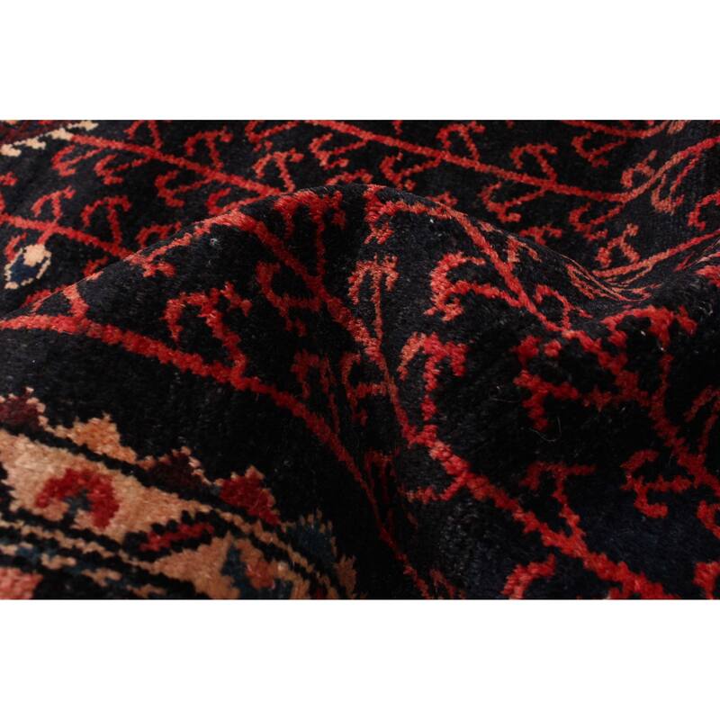 ECARPETGALLERY Hand-knotted Anatolian Vintage Dark Navy Wool Rug - 4'9 x 9'1