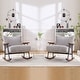 preview thumbnail 2 of 7, Modern Accent Chair Arm Chair Living Room Rocking Chair Metal Frame