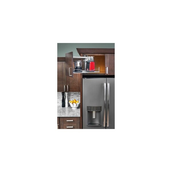 Rev-A-Shelf 5708-15 15" Wide Upper Cabinet Pull-Out Shelf - Chrome