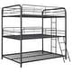 preview thumbnail 3 of 4, Garner Gunmetal Metal Frame Triple Bunk Bed with Ladder