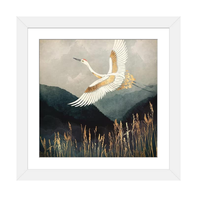 iCanvas "Elegant Flight" by SpaceFrog Designs - White - 24x24x1
