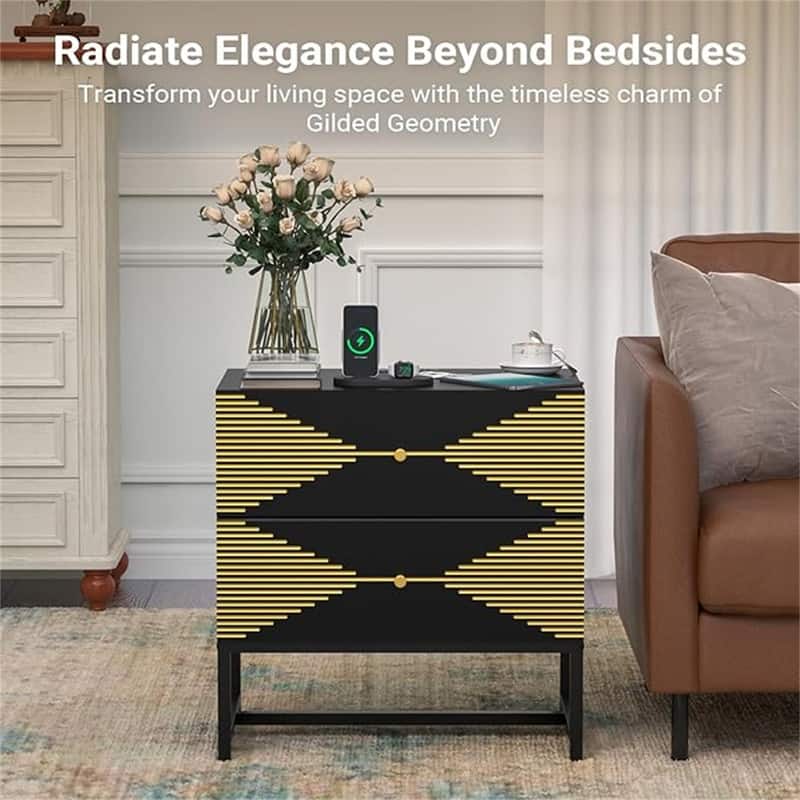 Night Stands with 2 Drawers 23 inches