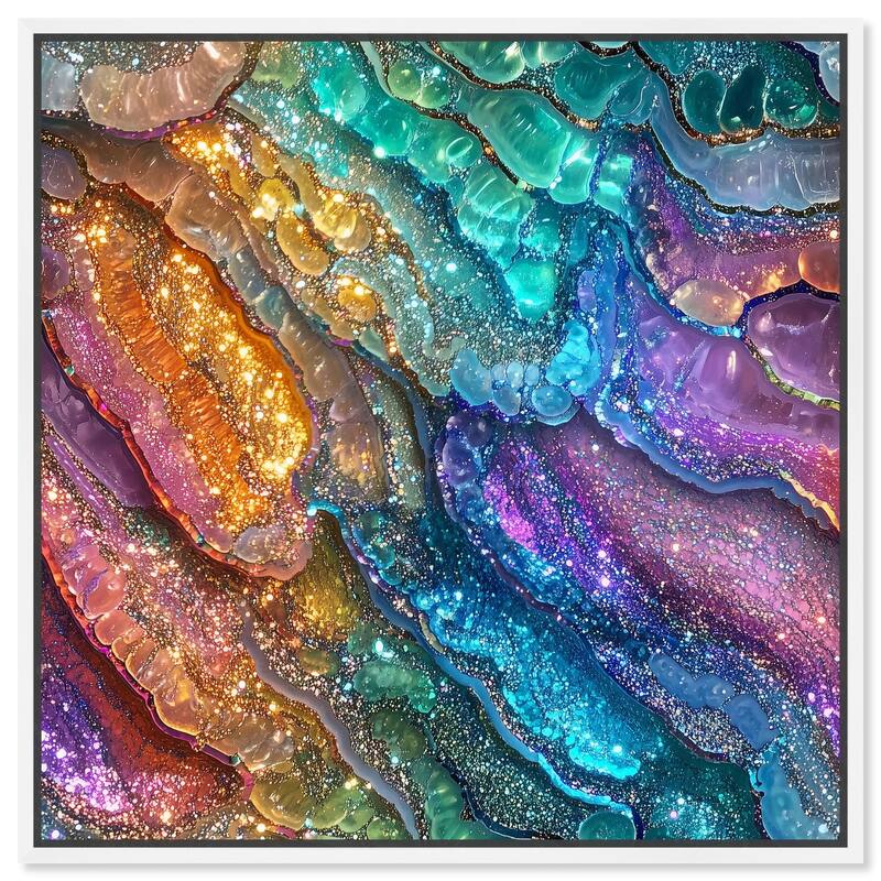 Glittering Spectrum I Canvas by Art Remedy - White - 12" x 12"