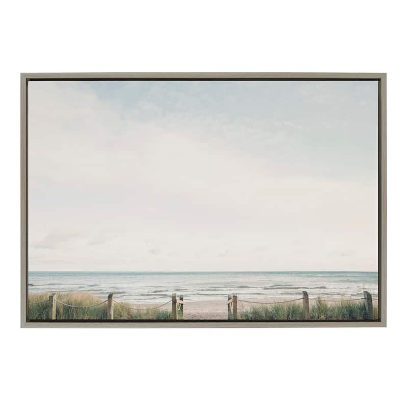 Kate and Laurel Sylvie Pale Sky Framed Canvas by Emiko and Mark Franzen of F2Images