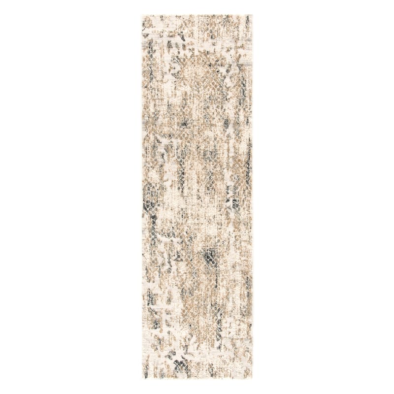Nadine Geometric Ivory/ Grey Area Rug