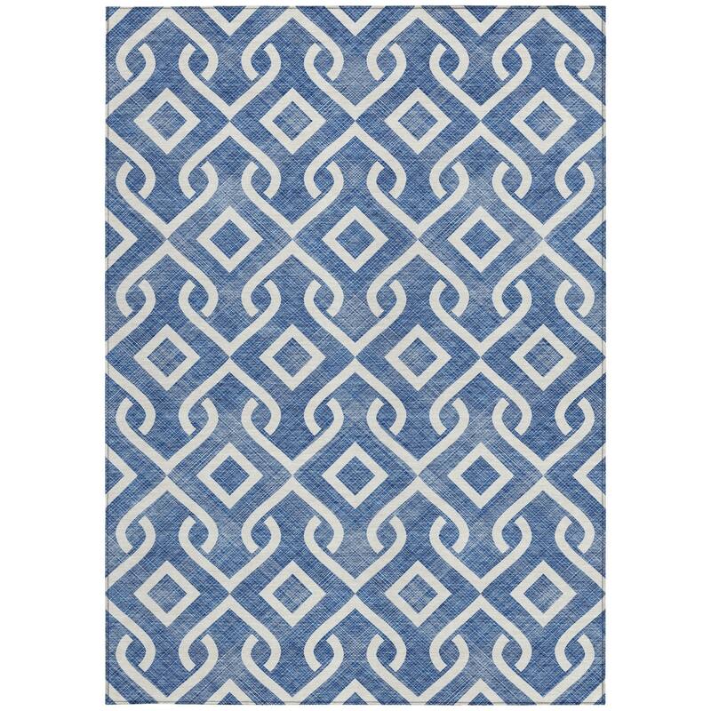 HomeRoots Geometric Transitional Rectangle Outdoor Rug