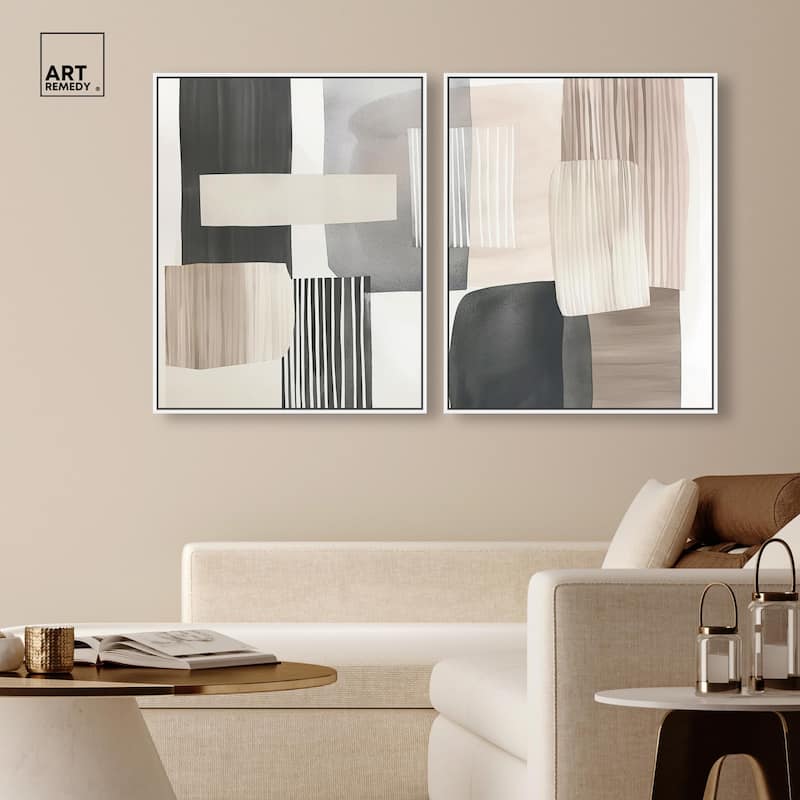 Floating Shapes II Canvas Set of 2 by Art Remedy