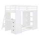 preview thumbnail 31 of 38, Multifunctional & Useful Design Wood Bunk Bed with Maximized Storage Space, Solid Construction