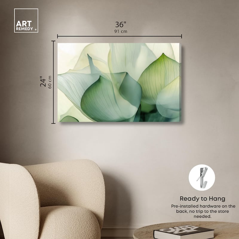 Translucent Floral Layers Canvas by Art Remedy, Gallery Wrapped
