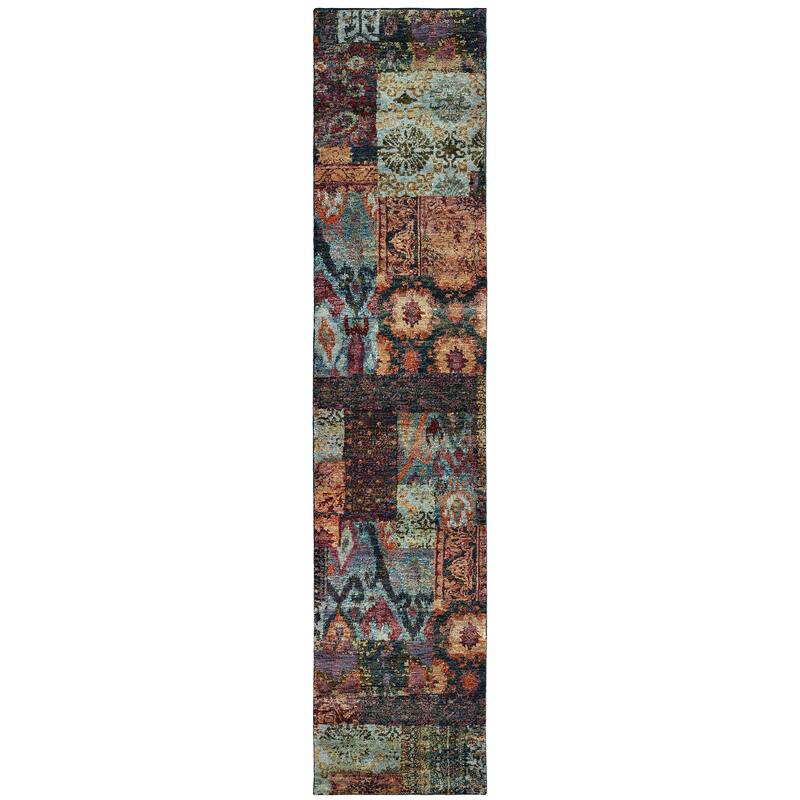 Style Haven Adalynn Patchwork Ikat Area Rug - 2' 6" x 12'