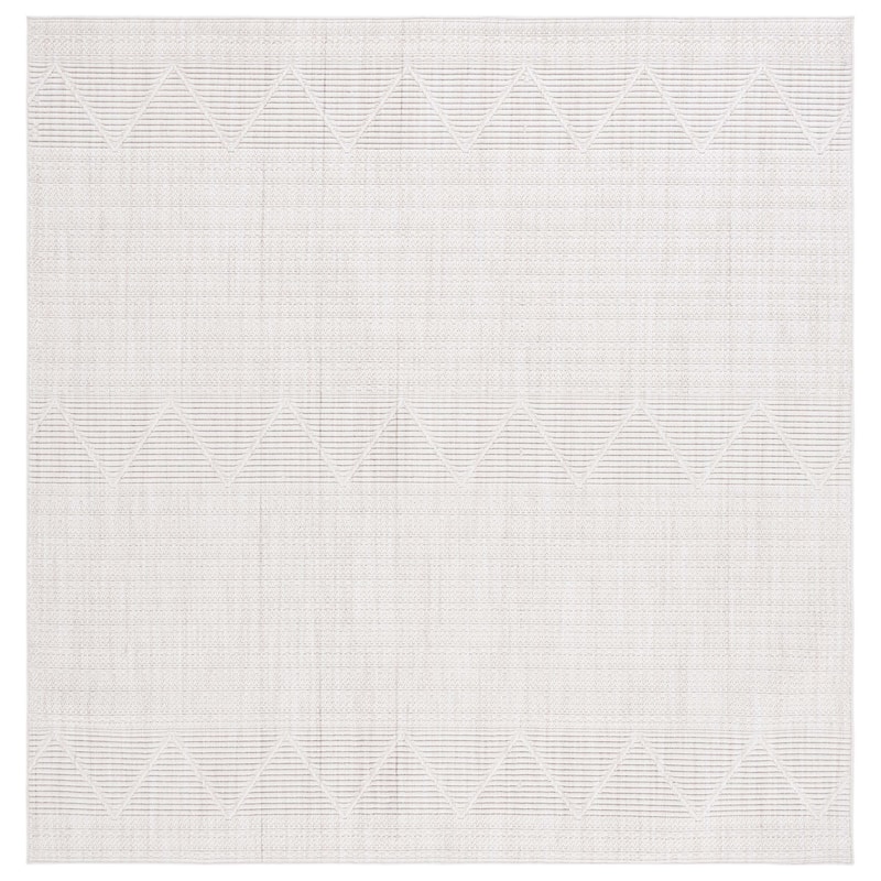 Martha Stewart Serenity Nonna Contemporary Rug - 6'7" Square - Ivory