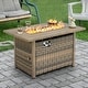 preview thumbnail 2 of 10, 43 Inch Outdoor Propane Gas Fire Pit Table 50,000 BTU for Outside Patio