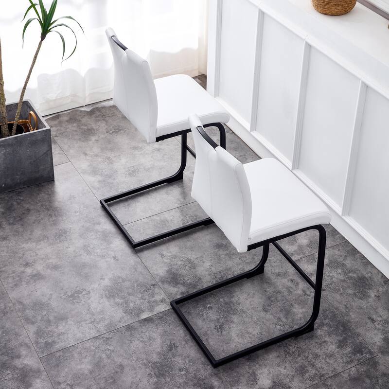 Set of 2,PU Barstool Dining Counter Height Chair