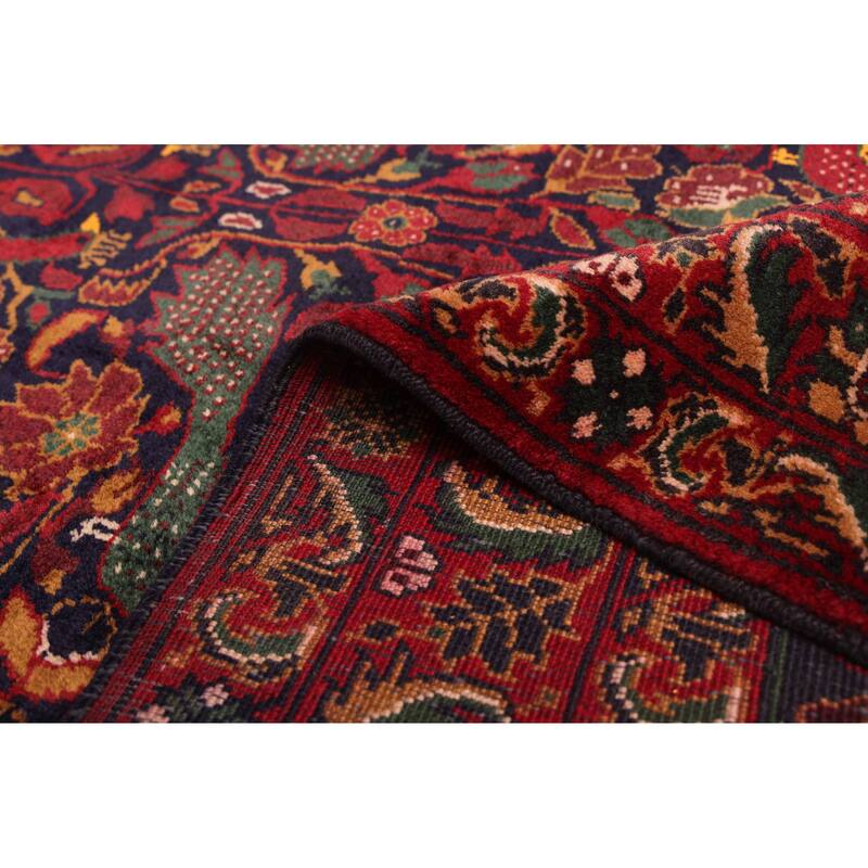 ECARPETGALLERY Hand-knotted Teimani Dark Navy, Red Wool Rug - 3'10 x 5'11