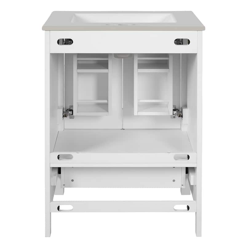 Roomfitters Modern 48" Bathroom Vanity with Undermount Sink, Storage Cabinet, Soft-Close Doors and Divided Drawer