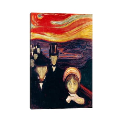iCanvas "Anxiety, 1894" by Edvard Munch Canvas Print